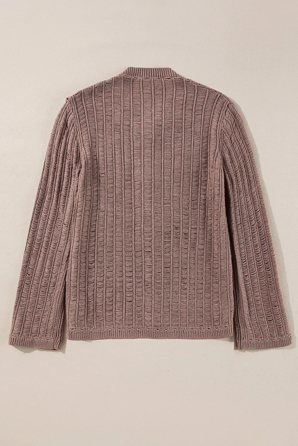 Textured Knit Buttoned Cardigan
