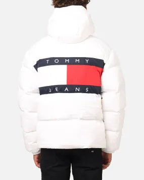 Tommy Jeans TJM Flag Back Puffer Jacket White