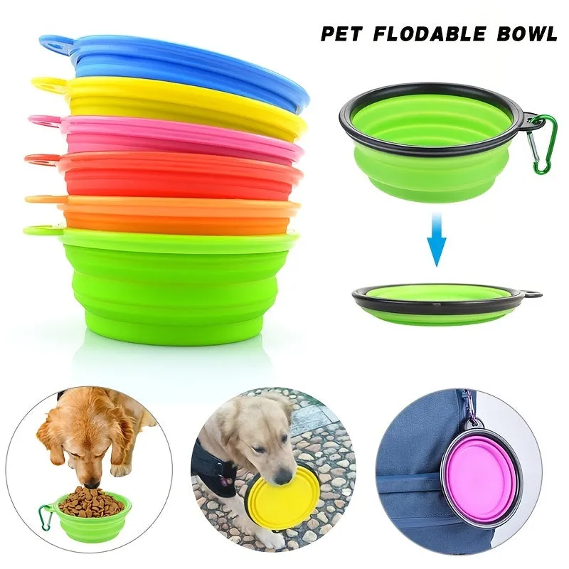 TravelFriendly Pet Food Bowl Collapsible  Resilient Dish for Pets