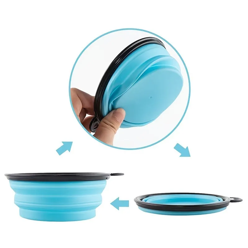 TravelFriendly Pet Food Bowl Collapsible  Resilient Dish for Pets