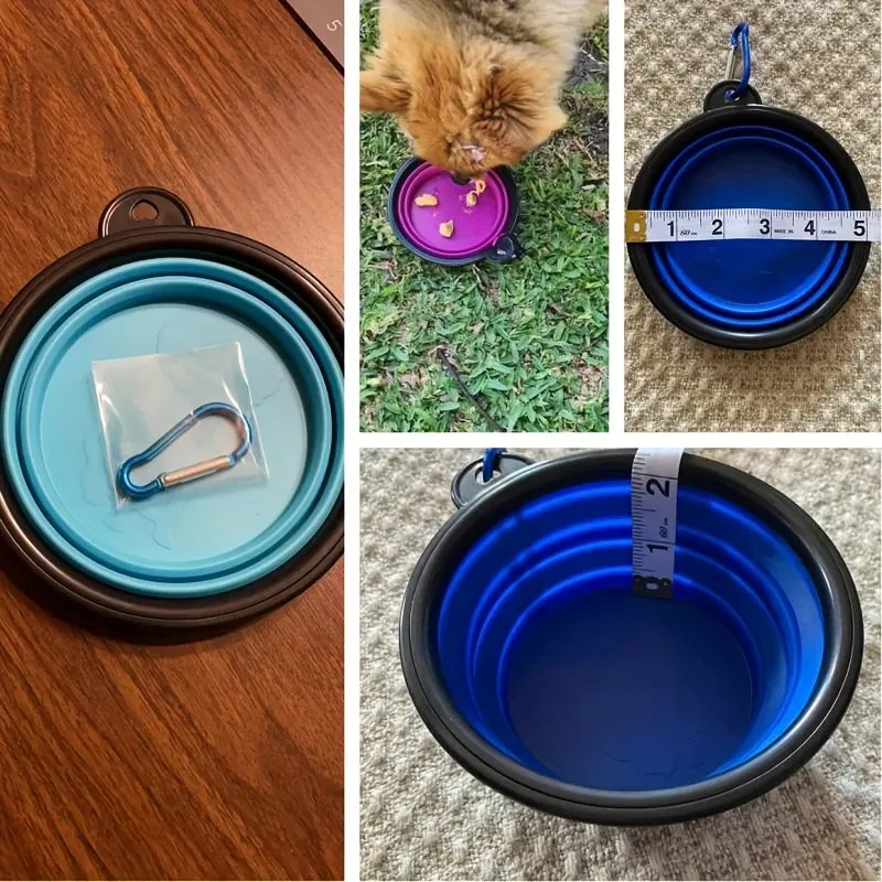 TravelFriendly Pet Food Bowl Collapsible  Resilient Dish for Pets