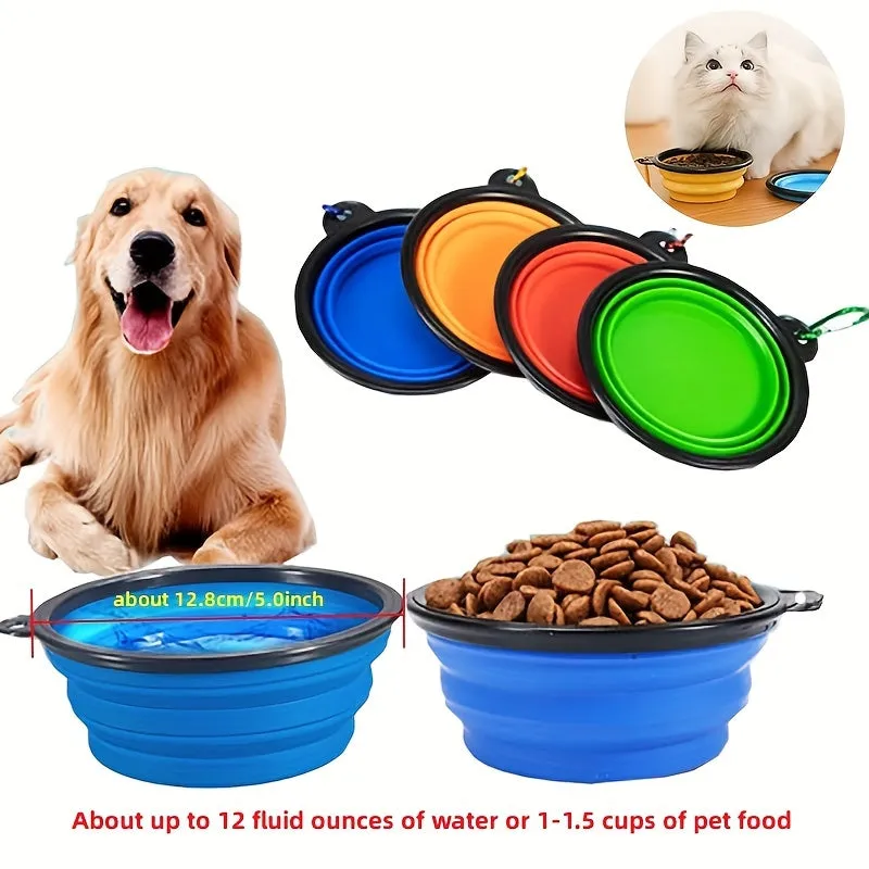 TravelFriendly Pet Food Bowl Collapsible  Resilient Dish for Pets