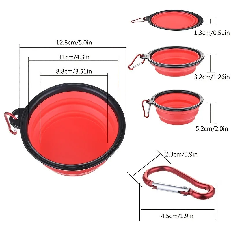 TravelFriendly Pet Food Bowl Collapsible  Resilient Dish for Pets