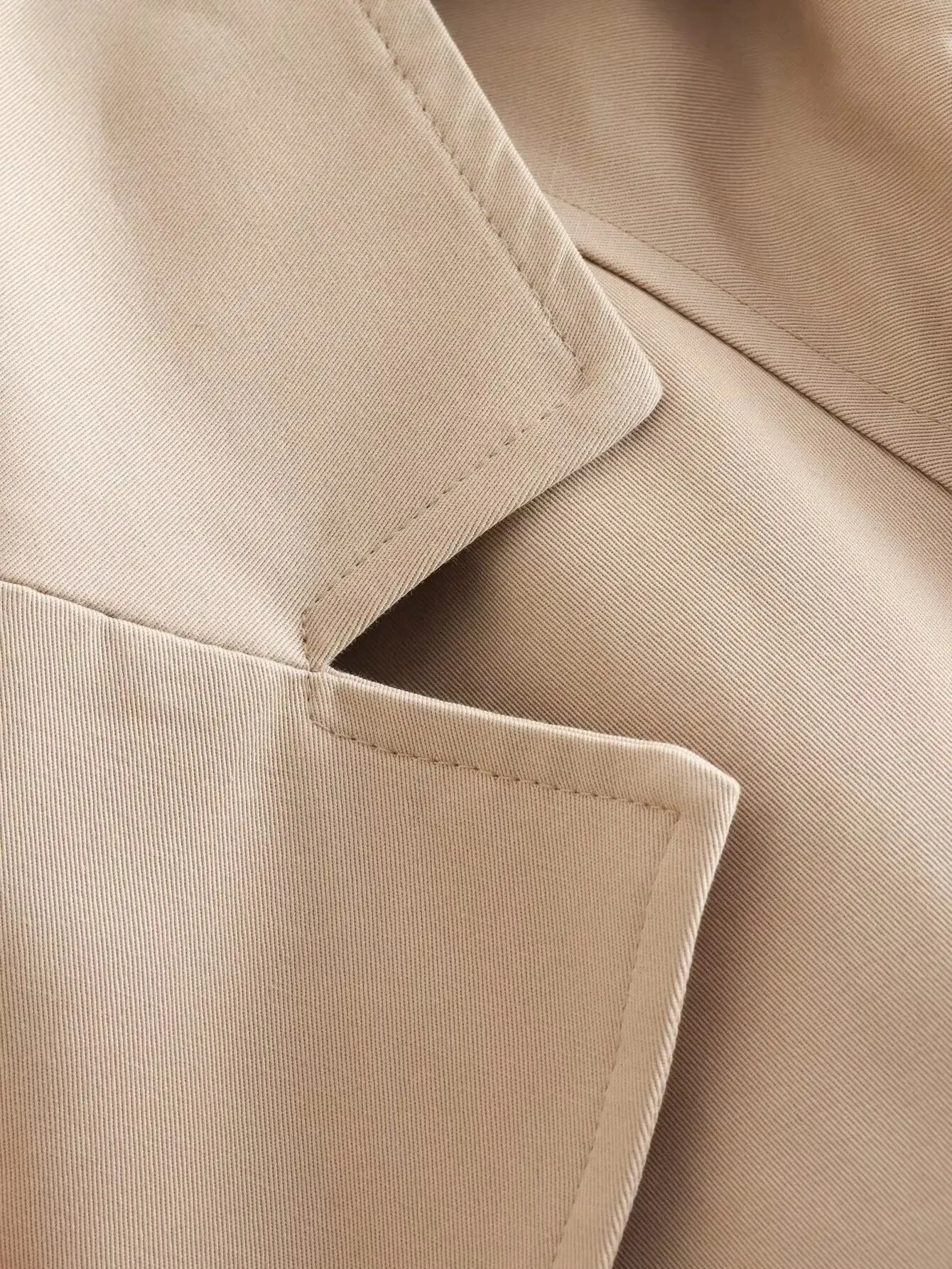 Trench Long Sleeve Cropped Jacket