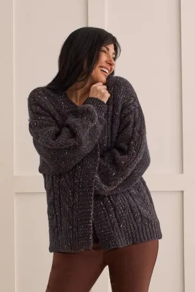 Tribal 15570 Popcorn Knit Cocoon Cardigan