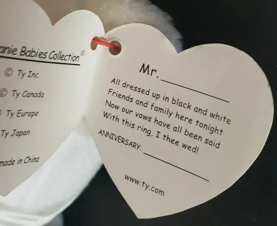 TY BEANIE Baby MR. the GROOM Bear by Ty Beanie Babie (8 inch)