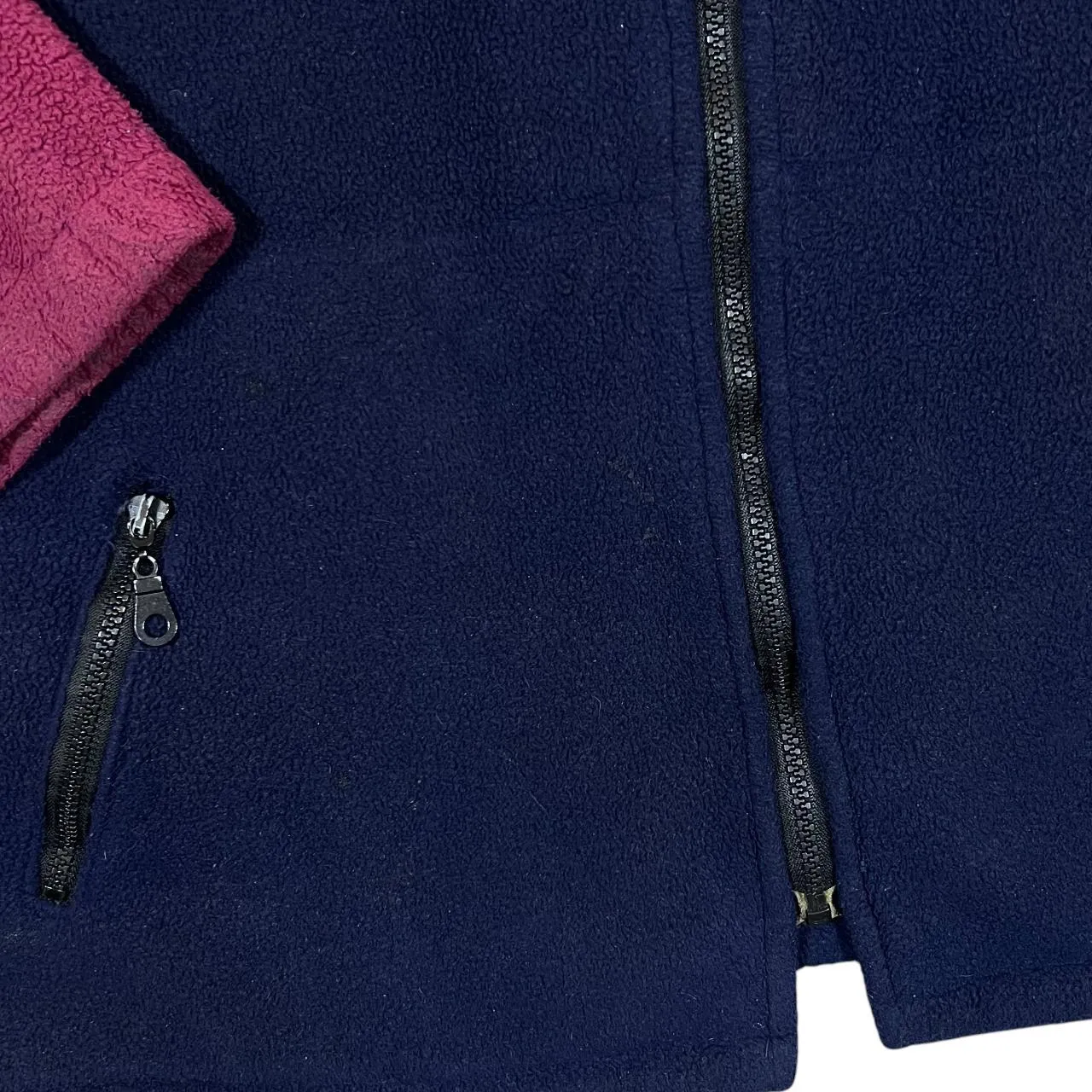 Vintage ASTON VILLA FC Football Colour Block Zip Fleece Jacket