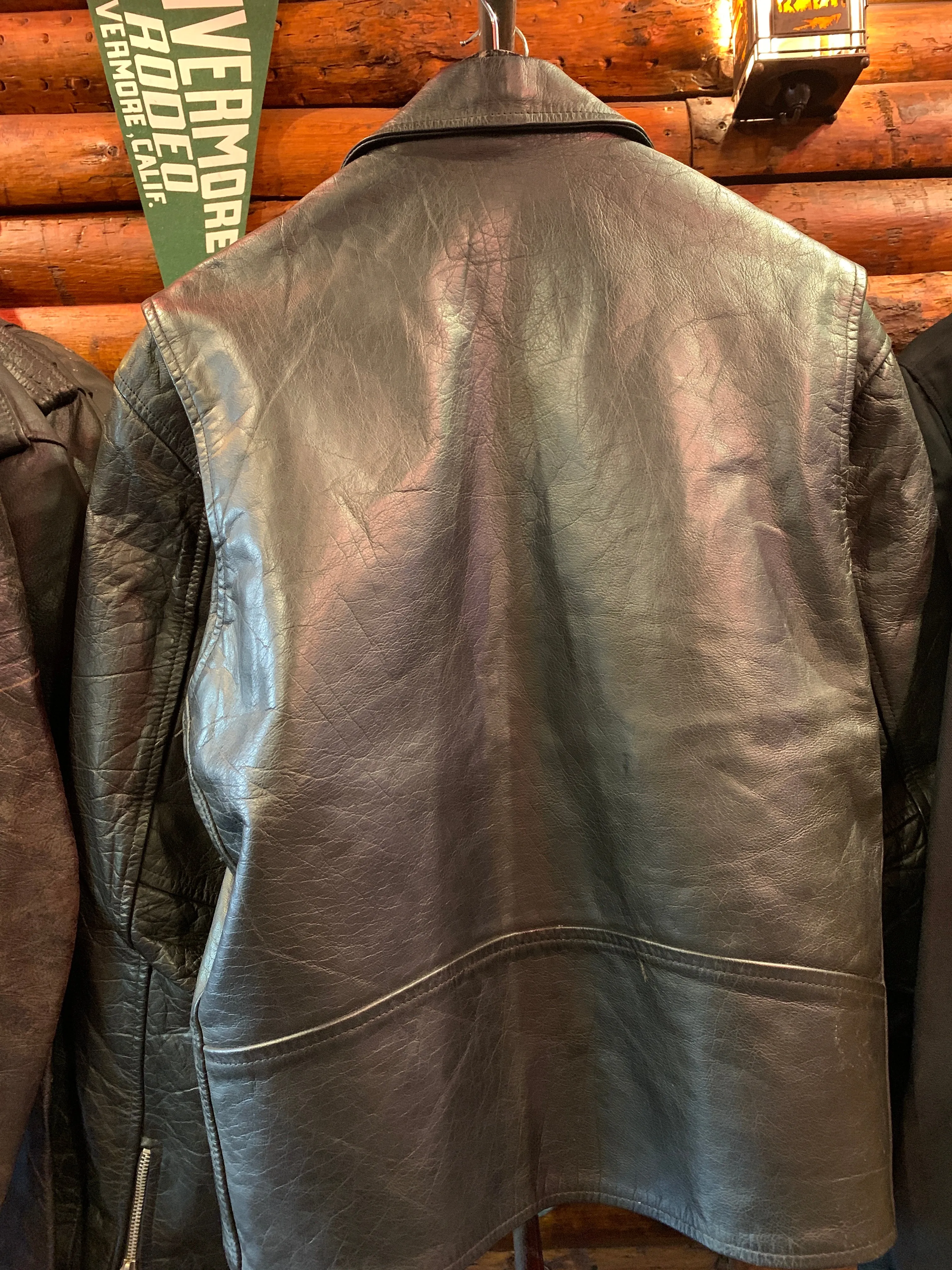 Vintage USA Leather World Biker Jacket 16, L-XL
