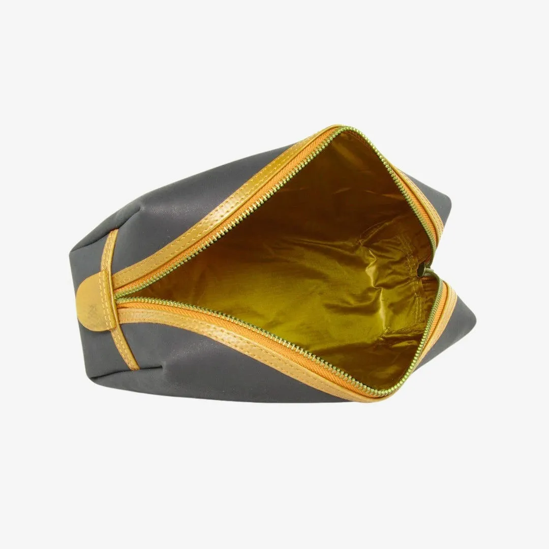 Washbag Medium - Black with Yellow Trim