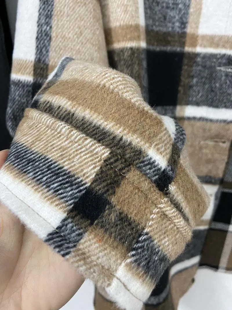 Women Plaid Checkered Jackets / Coats