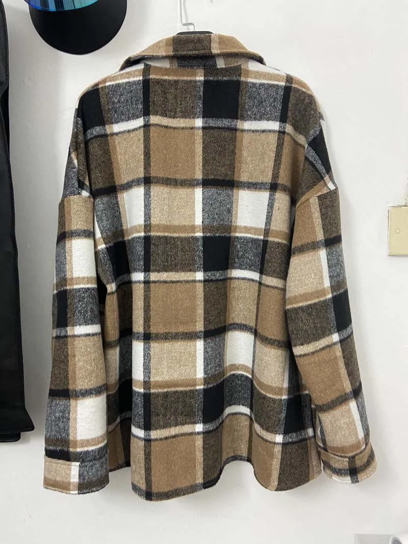 Women Plaid Checkered Jackets / Coats