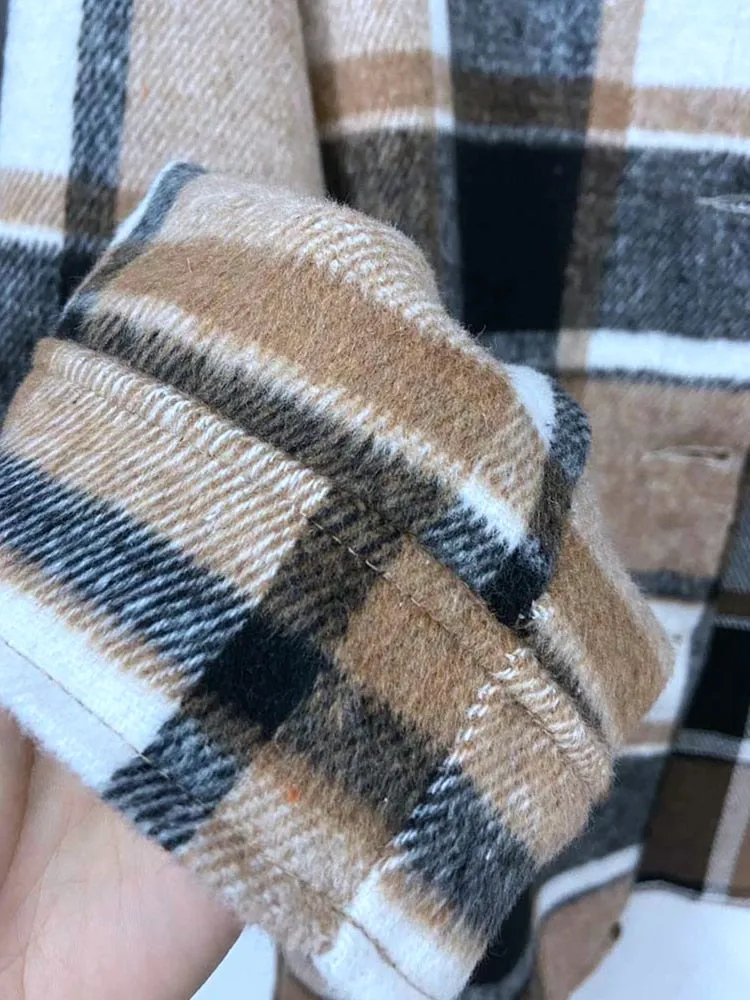 Women Plaid Checkered Jackets / Coats