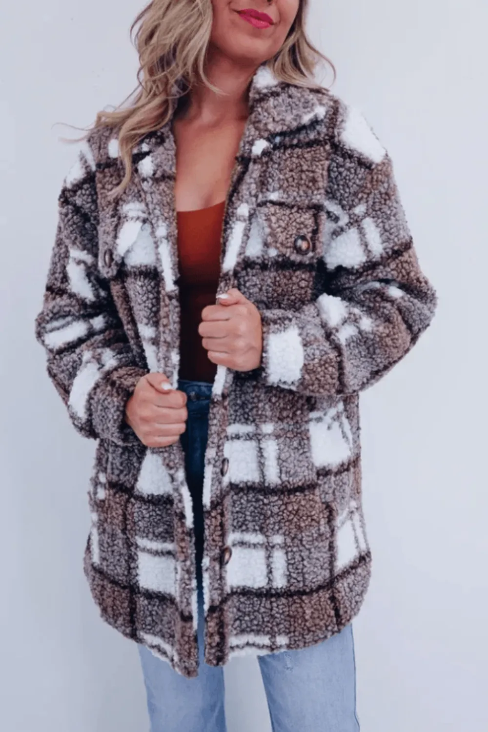 Women's New Teddy Plaid Wool Jacket（Buy 2 Free Shipping）