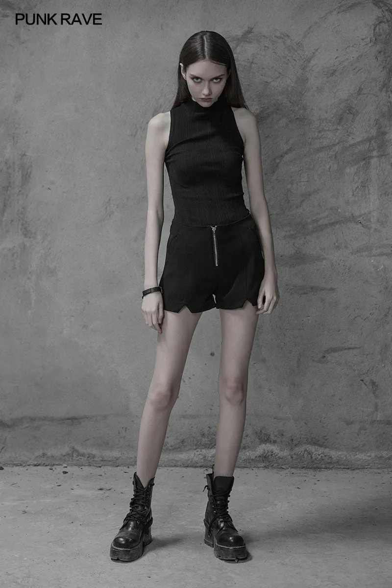 Womens Sexy Cross Thin Roping Ice Silk Knitted Punk Vest