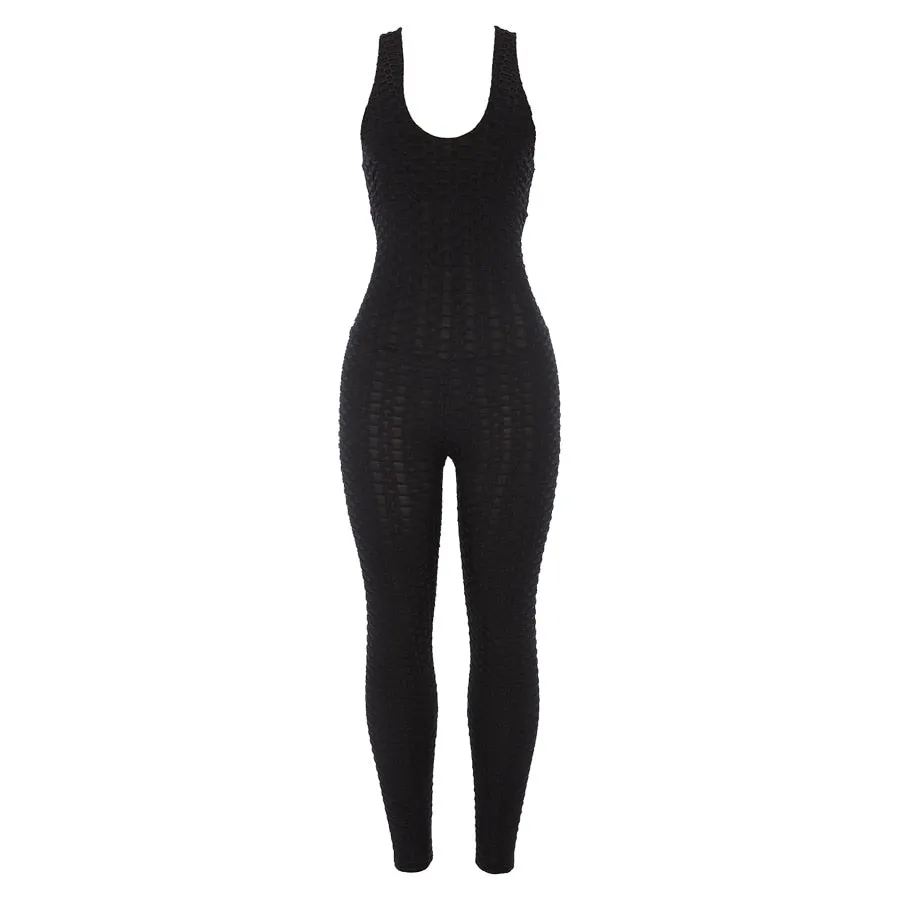 Women's Summer Sleeveless Cross Bandage Backless Sporting Bodysuit