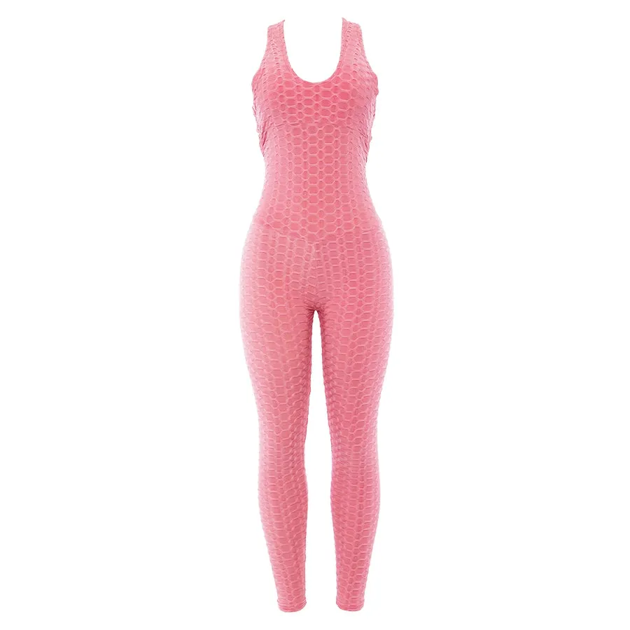 Women's Summer Sleeveless Cross Bandage Backless Sporting Bodysuit