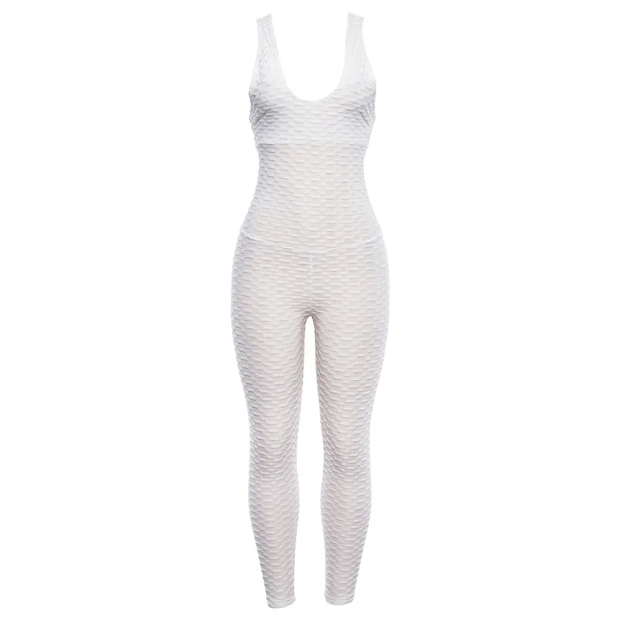 Women's Summer Sleeveless Cross Bandage Backless Sporting Bodysuit