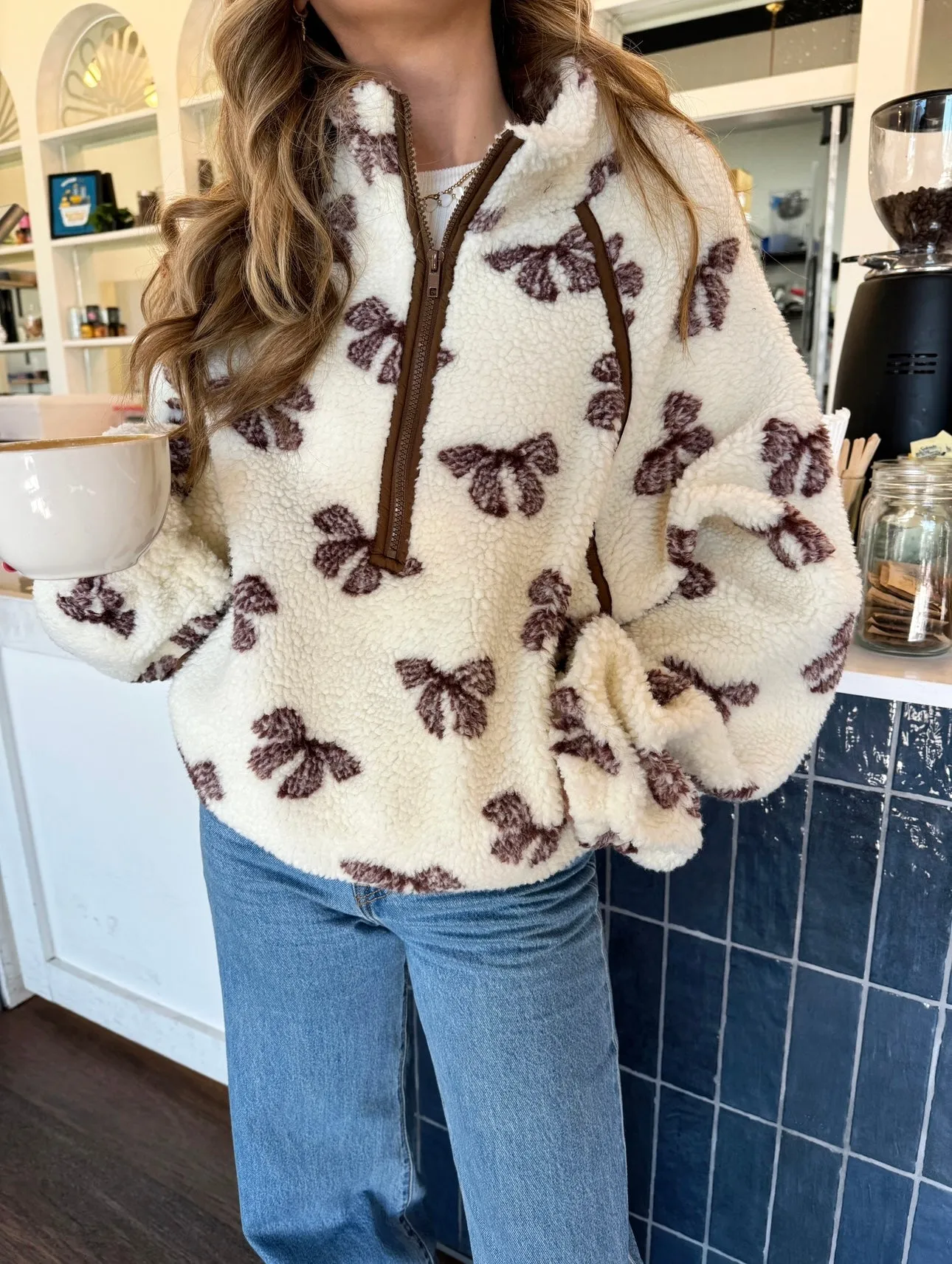 You Bow Girl Fleece Jacket