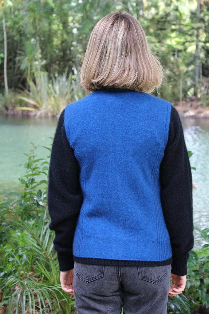 Zip Vest With Rib Detail