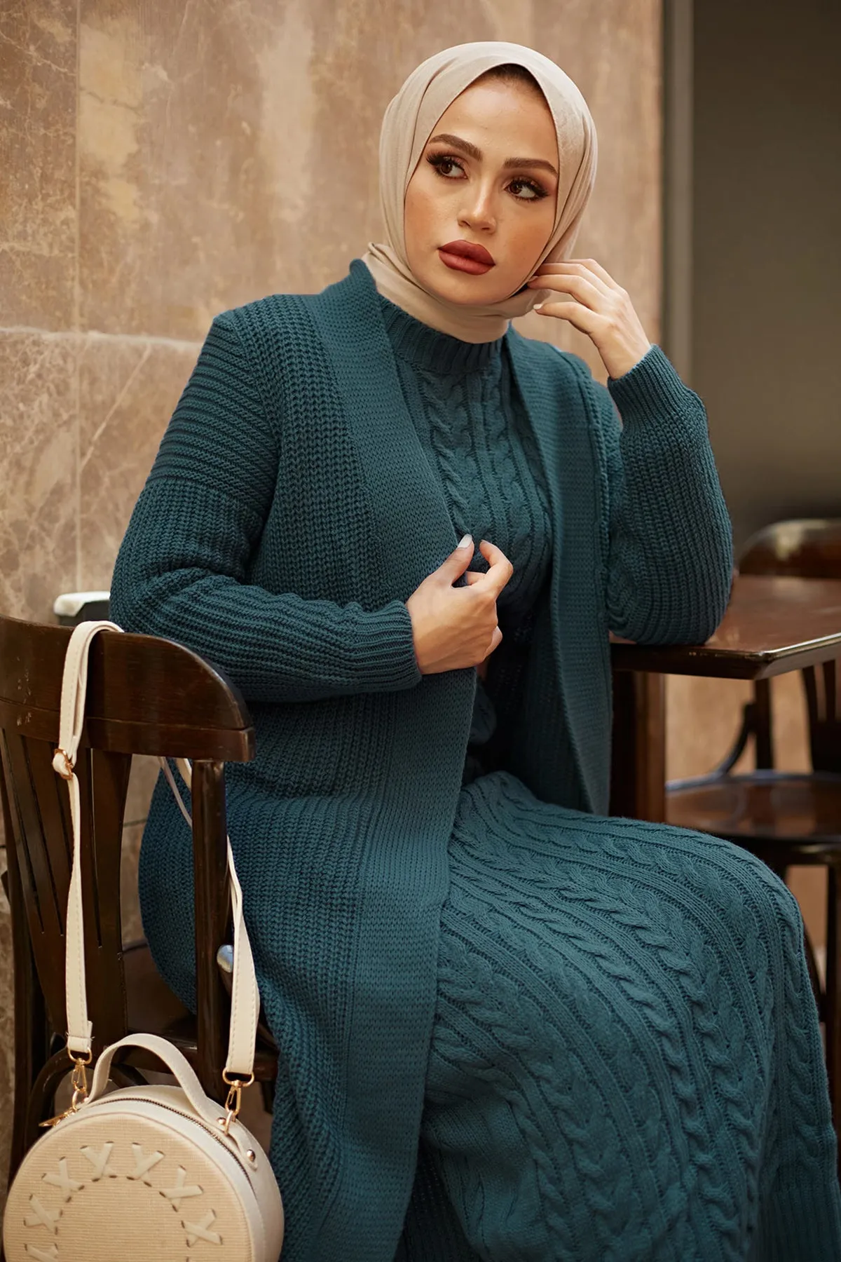 ZRF Women Knitwear Indigo Cardigan Dress Suit - Hannover